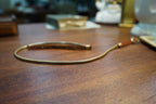 Vintage Gold Stretch Snake-Chain Belt with Leather Buckle, c. Late 1970s–80s