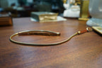 Vintage Gold Stretch Snake-Chain Belt with Leather Buckle, c. Late 1970s–80s
