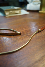 Vintage Gold Stretch Snake-Chain Belt with Leather Buckle, c. Late 1970s–80s