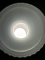 Vintage Hobnail Milk Glass Boudoir Lamp Key Switch c.1960s