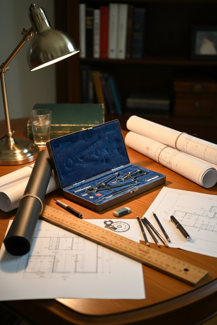 Vintage K&E Drafting Compass Set Made in Germany – Complete Engineering Geometry Kit