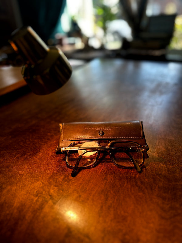 Vintage Luxottica “Gabel” Eyeglasses with Original Sparks Nevada Optometrist Case, c. 1975