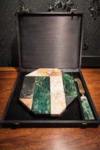 Vintage Marble Cheese Board Set, c.1970s-1980s