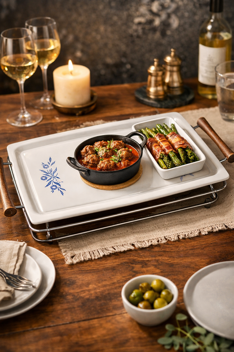 Vintage Mid-Century Electric Warming Tray, c.1960s–1970s