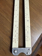 Vintage Slide Rule LL1 LL2 LL3 Log Log Scale with Cursor – Engineering/Architect Calculating Tool