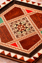 Vintage Spanish Marquetry Coaster / Trivet c. 1992